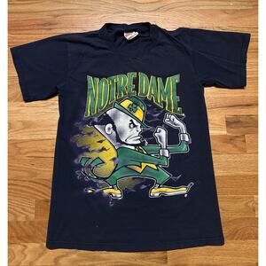 Vintage Notre Dame Fighting Irish AOP 90s Nutmeg Shirt Size Medium